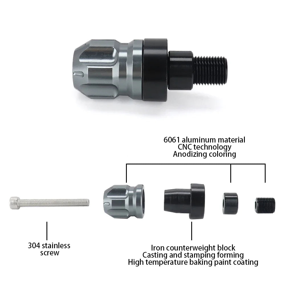 DINTCNC For MT07 MT09 Motorcycle Handlebar Grip Bar Ends Cap Slider MT10 MT 125 FZ 07 09 TDM 850 XSR 700 900 XJ6 FZ1 FZR 250 600