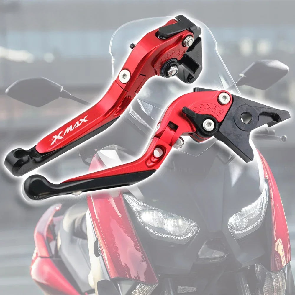 DINTCNC Front Rear Brake Lever For X-MAX 125 250 300 400 XMAX 2015-2022 MAX Handles Extendable Folding Accessories Adjust Tie Rod