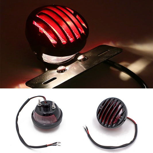 DINTCNC Universal for 4.75cm Mounting Hole Distance Motorcycle Modified Rear Tail Signal Lamp Brake Stop Red Indicator