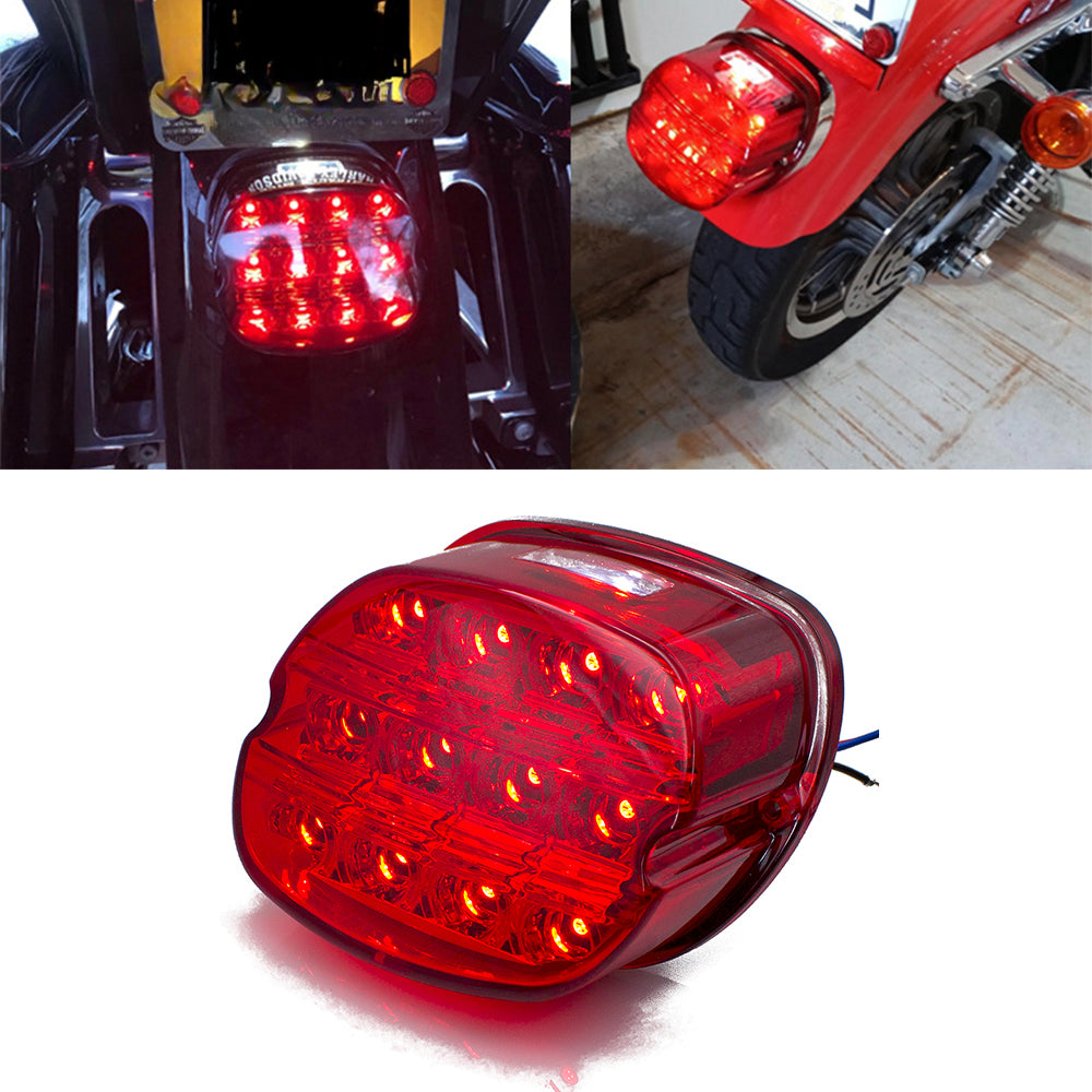 DINTCNC Universal for Sportster 883 1200 XL Motorcycle Modification Accessories LED Light Red Brake Tail Light License Plate Lamp