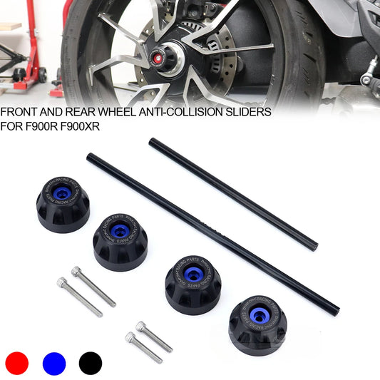 DINTCNC For F900R F900XR 2020-2023 Motorcycle Front Rear Wheel Anti-Fall Axle Protector Accessories F900 R XR 2022 Collision Protect