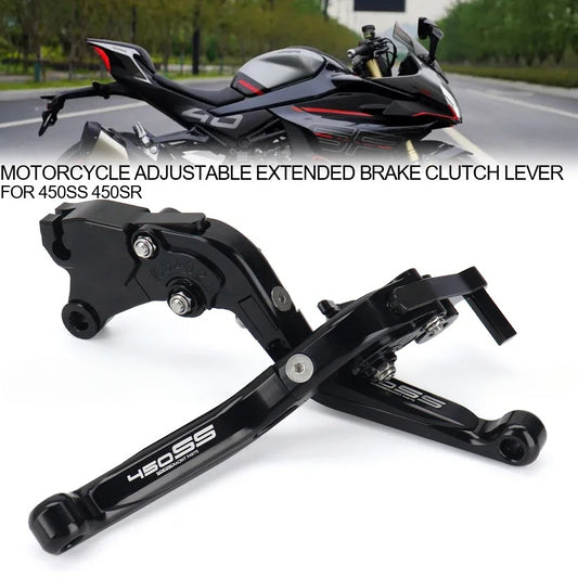 DINTCNC For 450SS 450SR Adjustable Extended Front Brake Clutch Folding Lever Aluminum 450 SS SR 2023 Motorcycles Rod Accessories