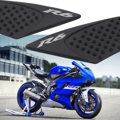 DINTCNC For YZF-R6 2017-2022 Motorcycle Fuel Tank Side Protection Pad YZFR6 2020 2021 Anti-Slip Rubber Stickers YZF R6 2018 2019