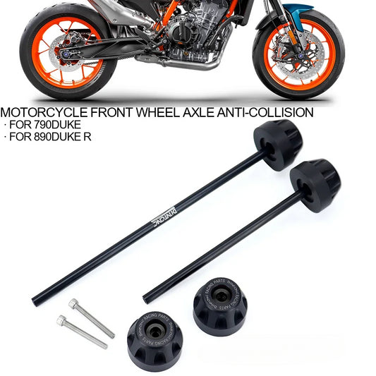 DINTCNC For 790 890 R 2024 Rear Front Axle Fork Crash Slider Motorbike Wheel Protector Pad 790 890 Anti-Fallen Accessories