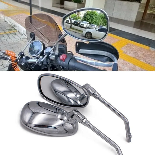 DINTCNC Universal for M8 M10 Threaded Caliber Motorcycle Large Mirror Large Field of View for E-bike Scooter Moto Mirror Aluminum Alloy