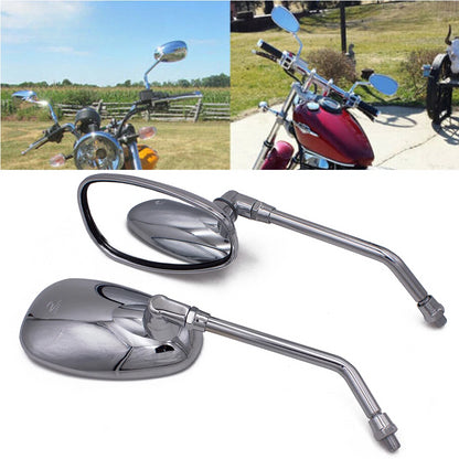 DINTCNC Universal for M10 threaded motorcycle electroplated diamond panther rearview mirror with large field of view Moto Equipments