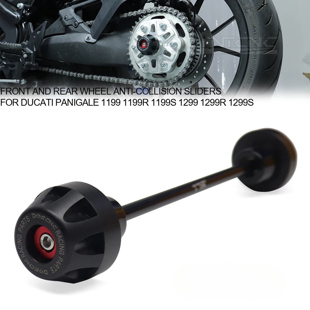 DINTCNC For Panigale 1199 1299 S R 1199S 1299S SUPERLEGGERA Anti-Collision Axle Slider Front Rear Wheels Protector Accessories