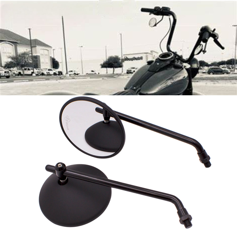 DINTCNC Universal for M10 Touring Motorcycle Black Round Side Rearview Mirror Wide Field of Vision Motorcycle Accessories HD Parts