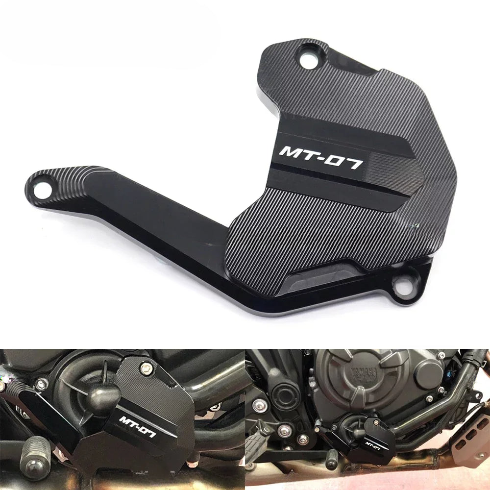 DINTCNC For MT07 2021 Motorcycle Water Pump Pipe Cooler Anti-Collision Engine Falling Protective Cover Accessories MT FZ 07 2020