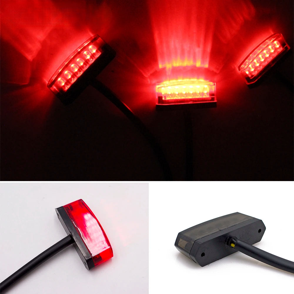 DINTCNC Universal LED Tail Light Mini Red Indicator Modified Motorcycle Brake Tail Light LED Plastic Light Housing Equipment Parts