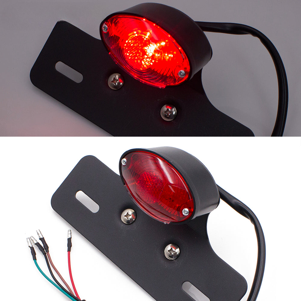 DINTCNC Universal Motorcycle Brake Light Tail Light 4 wire LED Style Motorcycle Accessories Converted Signal Light