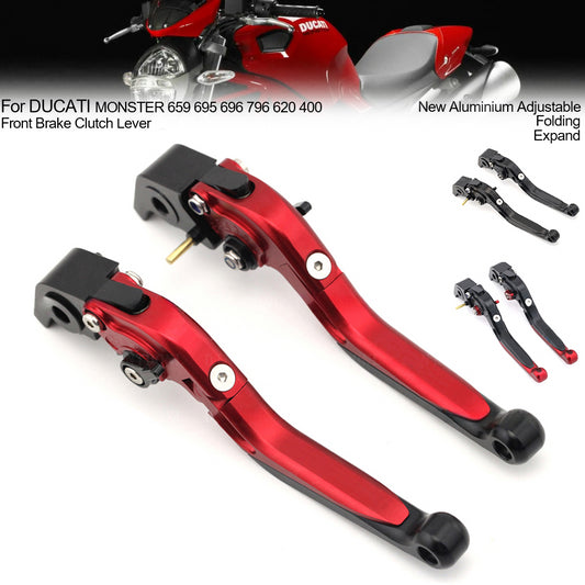 DINTCNC Levers For MONSTER 659 695 696 796 620 400 Brake Clutch CNC Handles Motorcycle Accessories Adjustable Folding Extendable