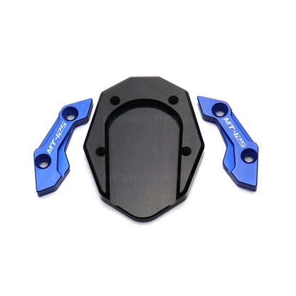 DINTCNC Side Kickstand Extension Plate For MT15 M-SLAZ MT125 2015-2020 MT FZ 15 25 2022 2021Motorcycle Stand Enlarger Foot Pad