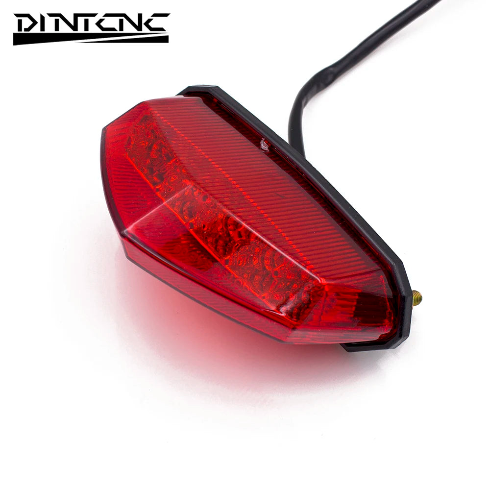 DINTCNC Universal for Modified Motorcycle LED Brake Warning Light Fender Small Tail Light Moto Equipments Parts