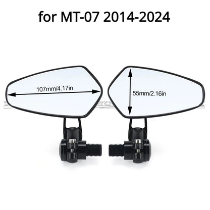 DINTCNC For MT09 MT07 2014-2024 Handlebar End Mirrors Left Right Side Rotation Motorcycle Accessories MT 07 09 MT-07 MT-09 2021