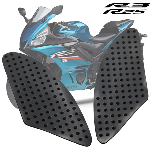 DINTCNC For YZFR3 YZFR25 2020-2022 Tank Pad Anti Slip Sticker Motorcycle Side Decal Protector Glue Rubber YZF R3 R25 Accessories