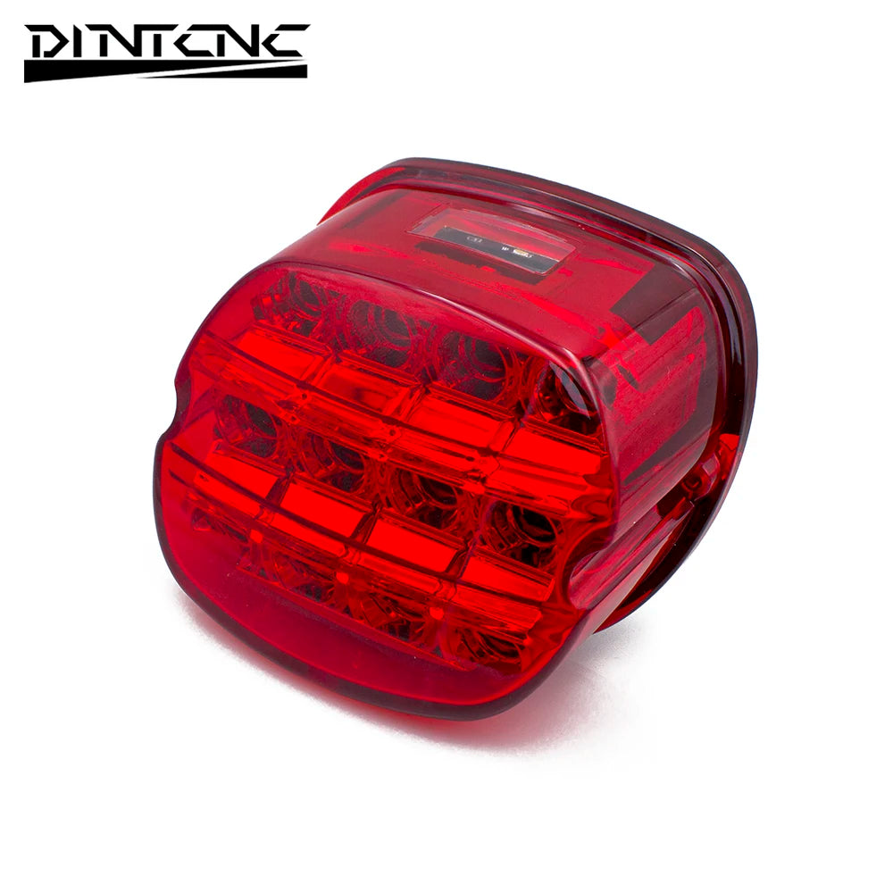 DINTCNC Universal for Sportster 883 1200 XL Motorcycle Modification Accessories LED Light Red Brake Tail Light License Plate Lamp