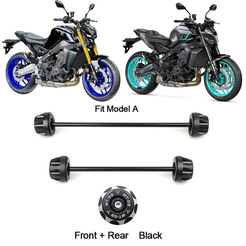 DINTCNC Rear Front Axle Fork Crash Slider For MT07 FZ07 MT09SP 2014-2024 MT09 FZ09 SP Motorbike Wheel Protector MT FZ 07 09 2022