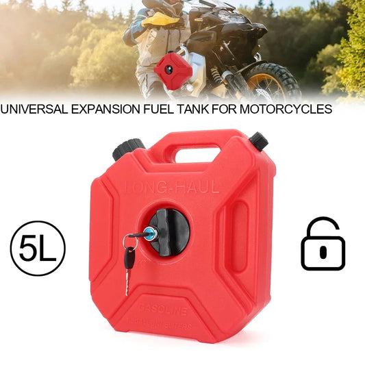 DINTCNC UTV ATV Motorcycle Extended Gasoline Fuel Tank Drum Accessories Increase 5L Expand Large Capacity Oil Storage Diesel Barrel Lock