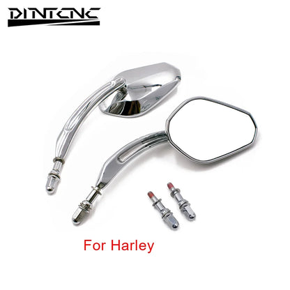 DINTCNC Universal for M8 M10 for Street Glide Road King Motorcycle Modified Large Field of Vision Rearview Mirror Accessories