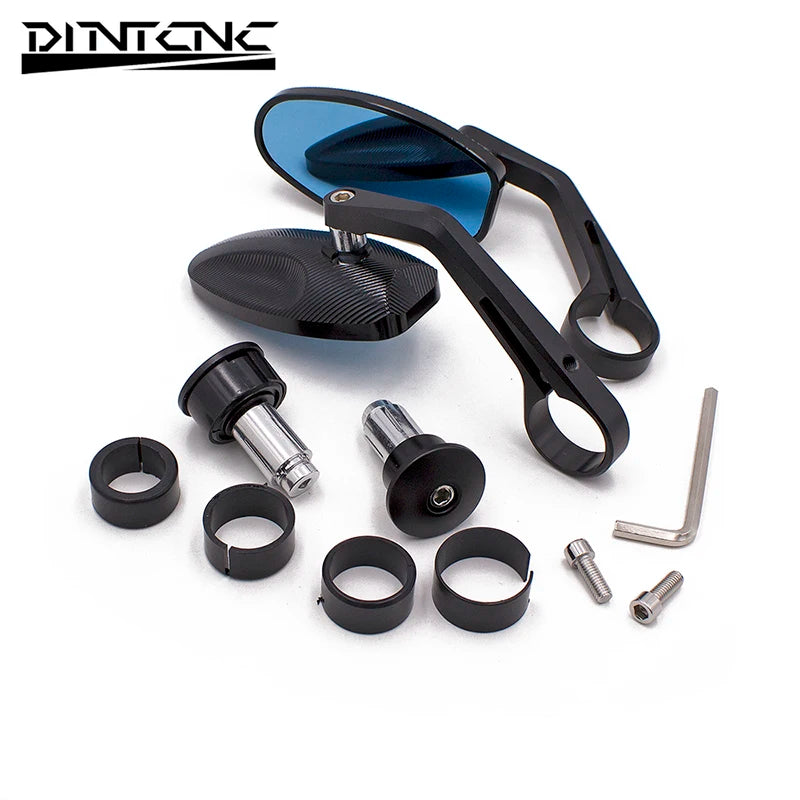 DINTCNC Universal for THRUXTON DAYTONA 955i Motorcycle Shell Personalized Blue Glass Rearview Mirror Matching Screws Moto Parts