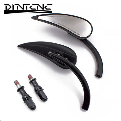 DINTCNC Universal for M8 M10 for Fatboy Dyna Electra Glide Iron Sportster Motorcycle Rearview Aluminum Alloy Accessories Mirror