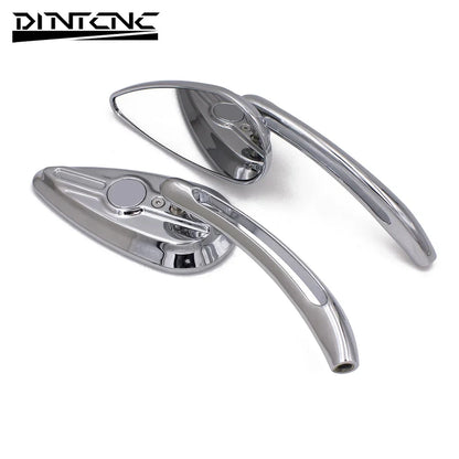 DINTCNC Universal for M8 M10 for Street Glide Special Sportster 1200 883 Black Electroplated Motorcycle Rearview Mirror Parts