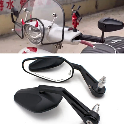 DINTCNC Universal for Moped Scooter for Motorcycle Modified Handlebar Mirror CNC Solid Large Field of View