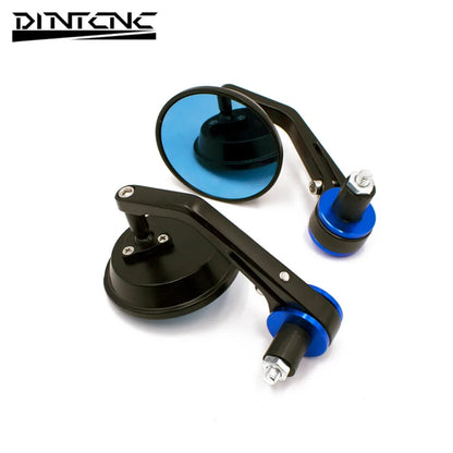 DINTCNC Universal for 22mm for Street 750 500 XG750 XG500 2015-2020 Motorcycle Black Round Curved Rod Rearview Mirror Blue Glass