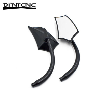 DINTCNC Universal for M8 M10 for GSR 750 GSR750 Motorcycle Modified Aluminum Alloy Rearview Mirror Convex Blue Anti Glare