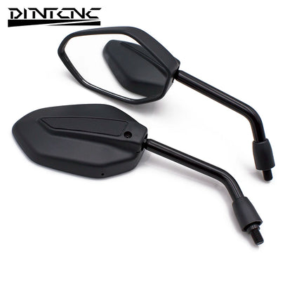 DINTCNC Universal for M10 Clockwise for Motorcycle Side Mirror Moto Accessories Rearview Mirror 10mm Wide Field of View