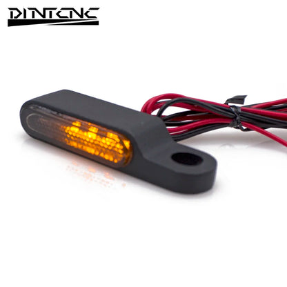 DINTCNC Universal M10 Caliber for Motorcycle Turn Signal LED Turn Signal Aluminum Alloy Structure Black Electroplating Indicators