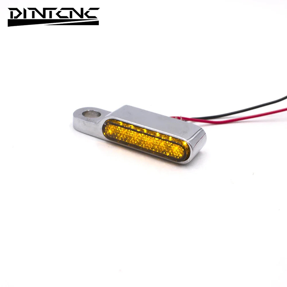 DINTCNC Universal M10 Caliber for Motorcycle Turn Signal LED Turn Signal Aluminum Alloy Structure Black Electroplating Indicators