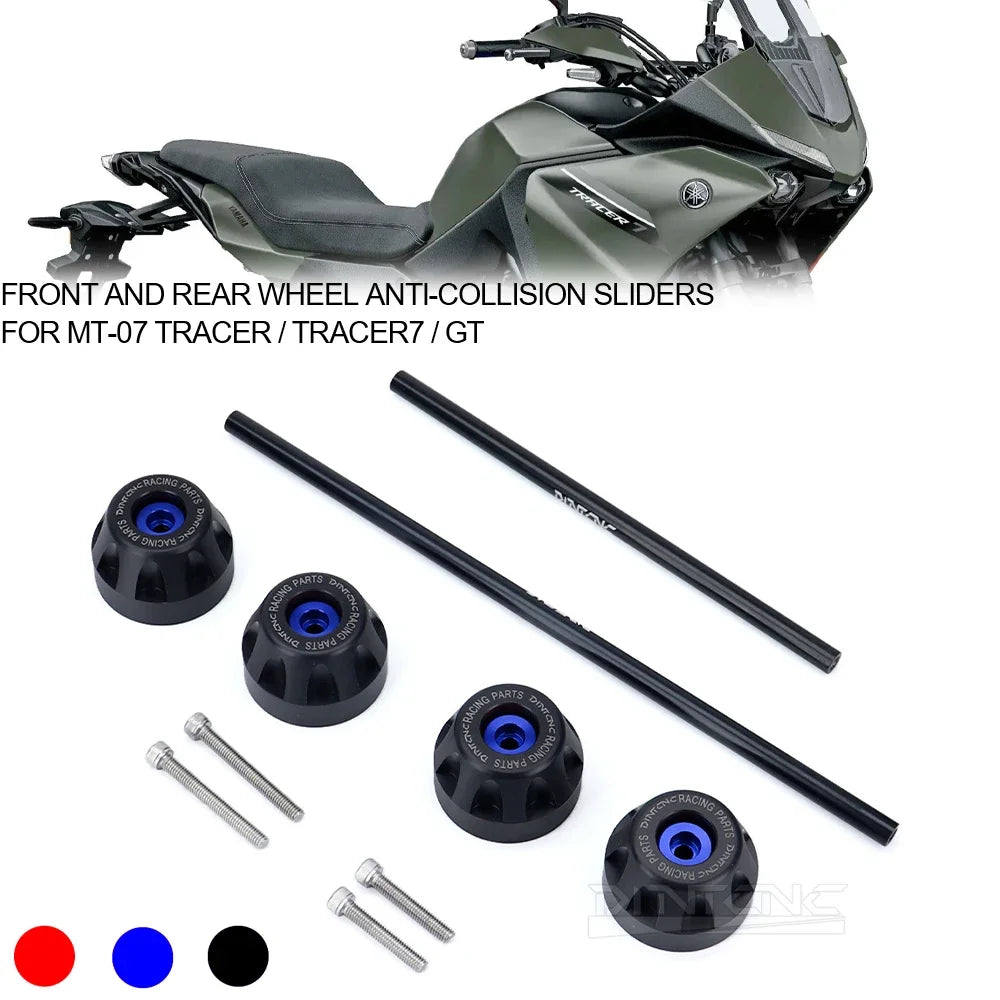 DINTCNC For MT-07 TRACER 7 700 GT Motorcycle Front Rear Wheel Protect Anti-Fall Axle Protector Accessories TRACER7 TRACER700 2022