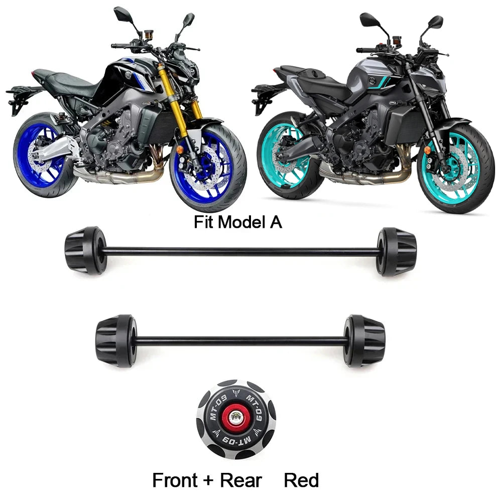 DINTCNC For MT09 FZ09 2021 SP Rear Front Axle Fork Crash Slide MT FZ 09 Mudguard Shock Absorber Protection Motorbike Wheel Protector