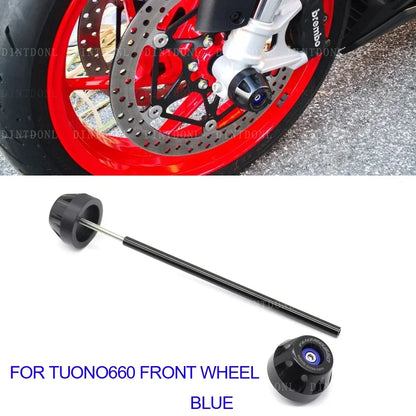 DINTCNC For RS660 TUONO660 2020-2022 Front Rear Axle Fork Crash Slider Motorcycle Wheel Protector RS TUONO 660 2021 Accessories