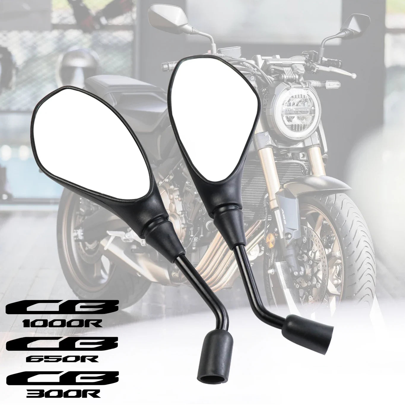 DINTCNC Side Rearview Mirrors For CB300R CB650R CB1000R Motorcycle Rear View Mirror CB 125 150 300 Left And Right Reversing Llens