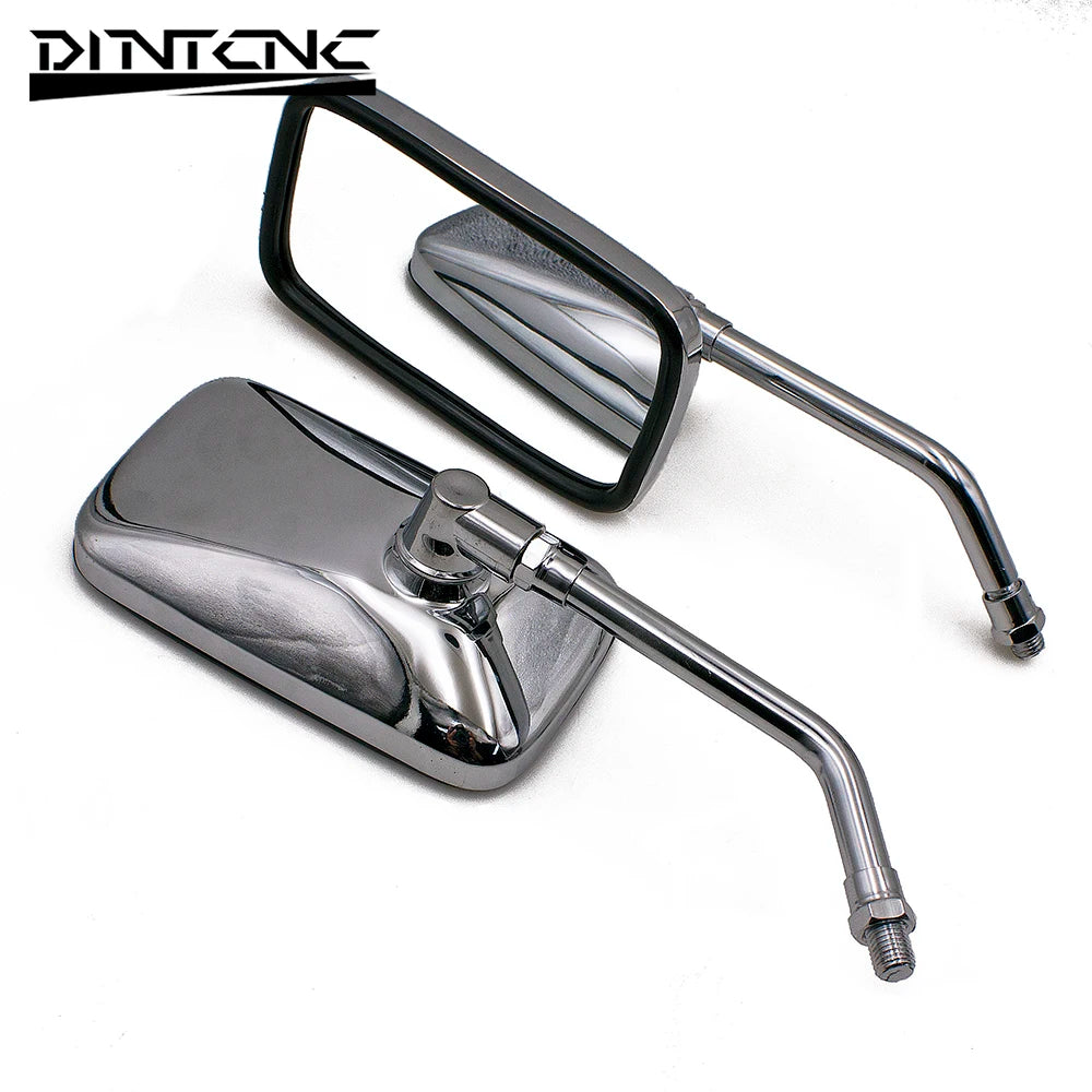 DINTCNC Universal for M8 M10 for Motorbike Scooter E-Bike Caliber Motorcycle Modified Square Rearview Mirror Wide Field of View