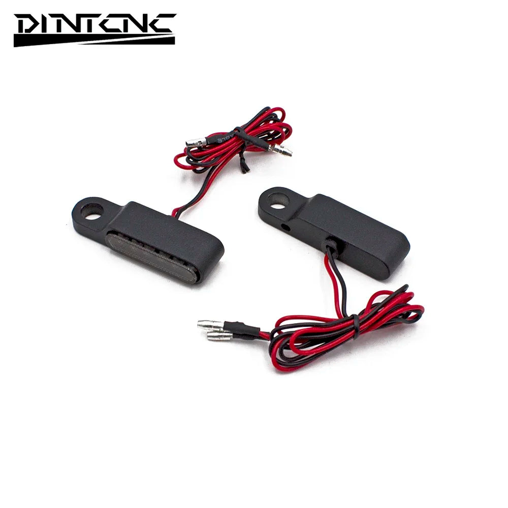 DINTCNC Universal M10 Caliber for Motorcycle Turn Signal LED Turn Signal Aluminum Alloy Structure Black Electroplating Indicators