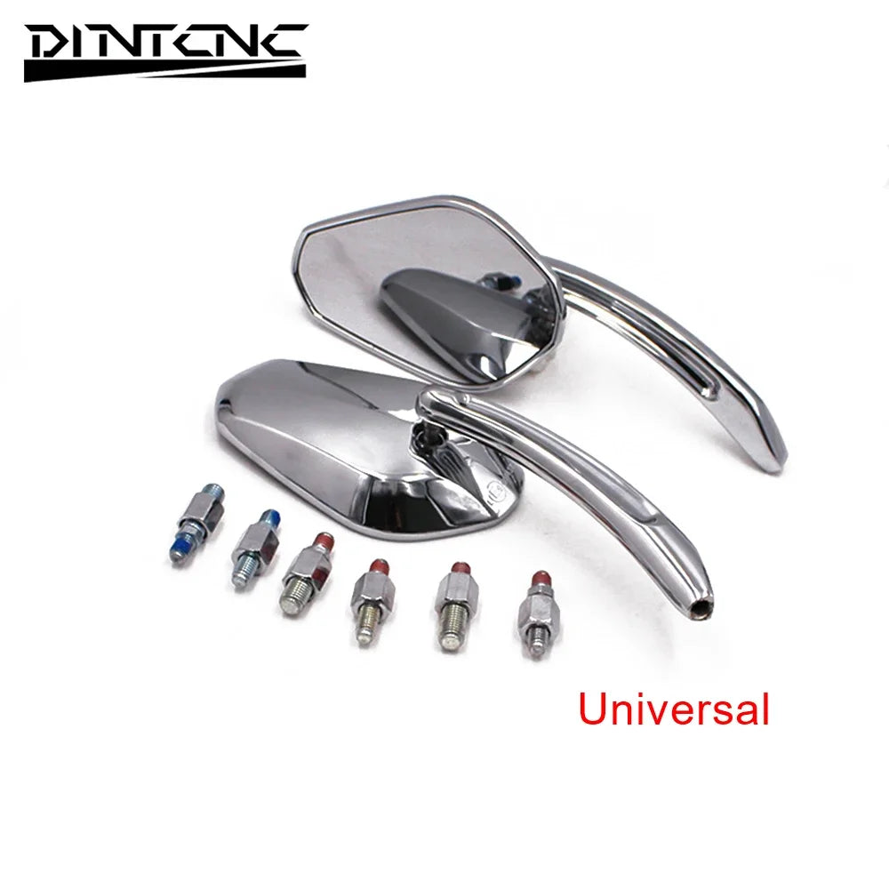 DINTCNC Universal for M8 M10 for Street Glide Road King Motorcycle Modified Large Field of Vision Rearview Mirror Accessories