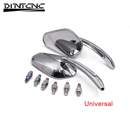 DINTCNC Universal for M8 M10 for Street Glide Road King Motorcycle Modified Large Field of Vision Rearview Mirror Accessories