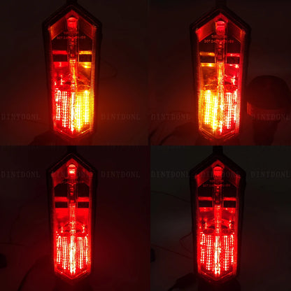 DINTCNC For YZF-R7 2021-2022 Motorcycle Rear Signal Light YZFR7 Tail Steering Brake Flicker LED Smoked Lamp YZF R7 Accessories