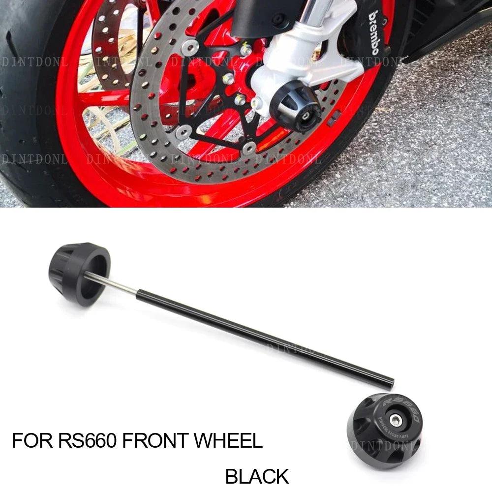 DINTCNC For RS660 TUONO660 2020-2022 Front Rear Axle Fork Crash Slider Motorcycle Wheel Protector RS TUONO 660 2021 Accessories