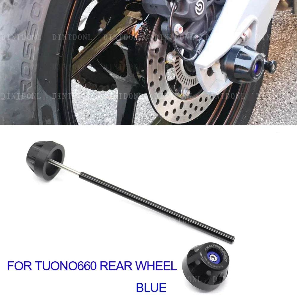 DINTCNC For RS660 TUONO660 2020-2022 Front Rear Axle Fork Crash Slider Motorcycle Wheel Protector RS TUONO 660 2021 Accessories