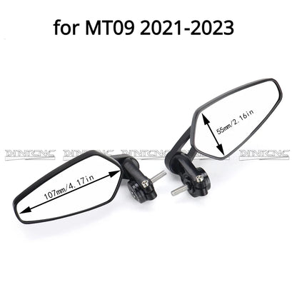 DINTCNC For MT09 MT07 2014-2024 Handlebar End Mirrors Left Right Side Rotation Motorcycle Accessories MT 07 09 MT-07 MT-09 2021