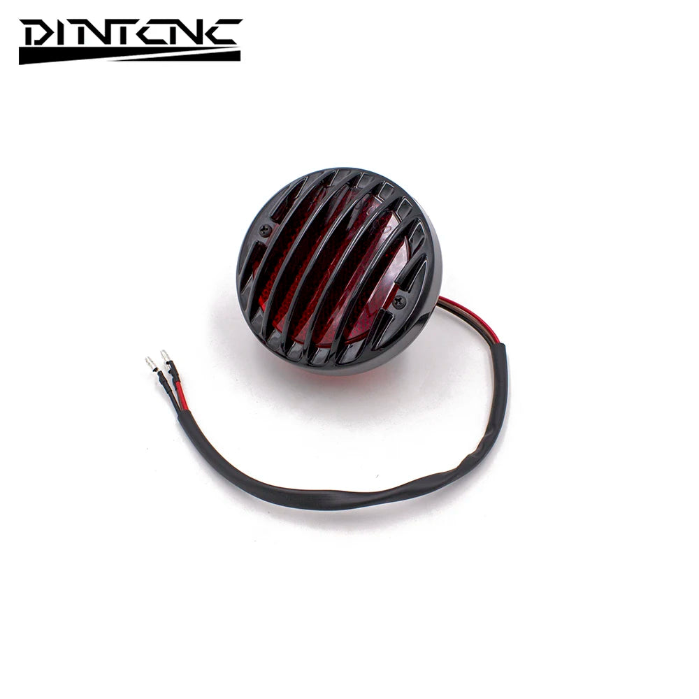 DINTCNC Universal for 4.75cm Mounting Hole Distance Motorcycle Modified Rear Tail Signal Lamp Brake Stop Red Indicator