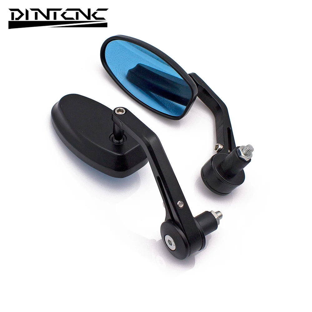 DINTCNC Universal for 22mm for Cafe Racer ATV Motorcycle Handlebar Mirror Anti-glare Folding Convex Mirror