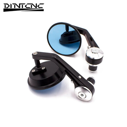 DINTCNC Universal for 22mm for Street 750 500 XG750 XG500 2015-2020 Motorcycle Black Round Curved Rod Rearview Mirror Blue Glass