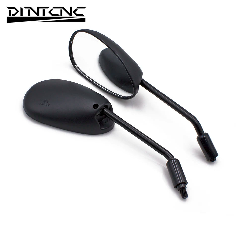 DINTCNC Universal for M10 Thread for Scooter Rearview Mirror Black Motorcycle Modified Rearview Mirror Large Field of View