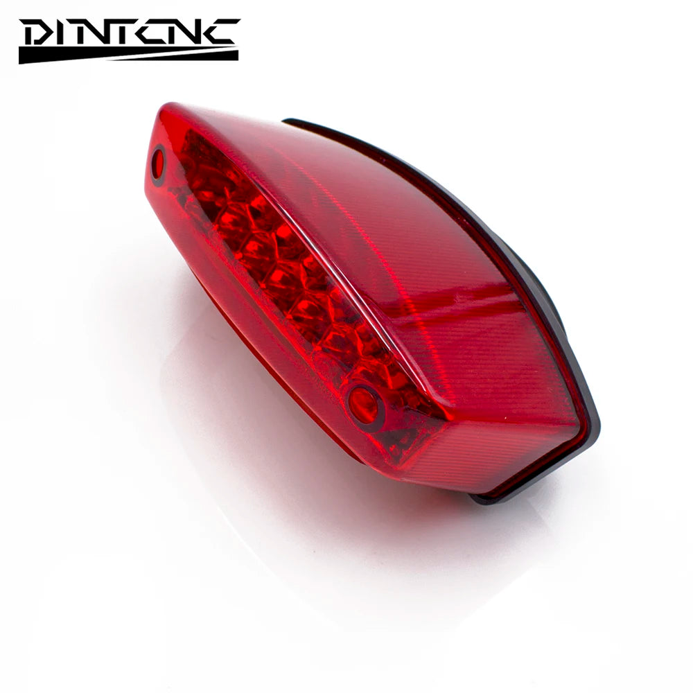 DINTCNC Universal for 104-115mm for Mounting Hole Distance Motorcycle License Plate LED Rear Brake Lamp